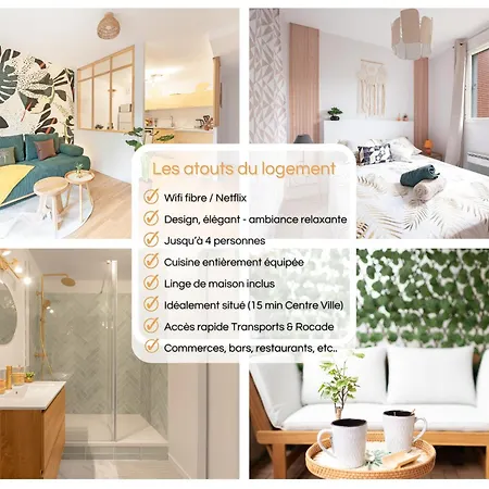 Le Tropical Bali, Appt T2, Proche Metro Et Centre Ville Toulouse Exterior foto